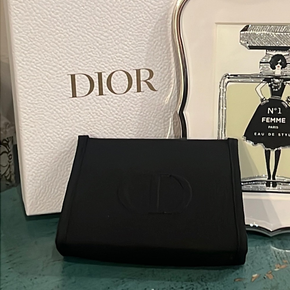 Brand New Black Dior Makeup Bag